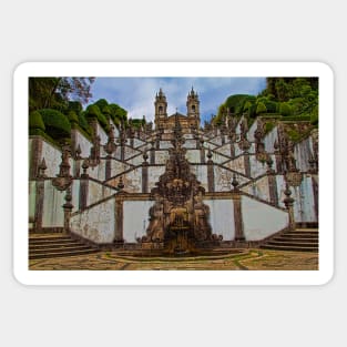 Portugal. Braga. Bom Jesus do Monte. Staircase. Sticker